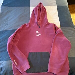 OVO Polartec Maroon Hoodie for Men